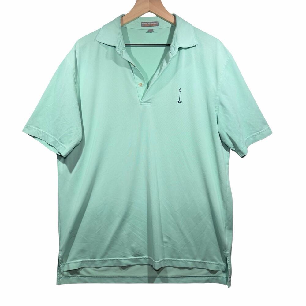 Peter Millar Summer Comfort Golf Polo Shirt Light Blue Men's size M